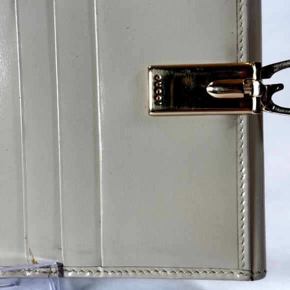 Gucci Beige Leather Bifold Wallet w/ Gold Horsebit G-Made in Italy-Box & Dusty - Picture 11 of 15
